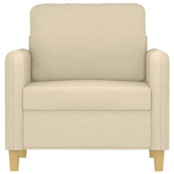 vidaXL Fåtölj, Creme, 60 cm, Klädd i tyg