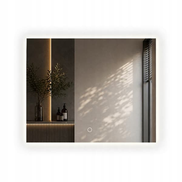 CAMPO REKTANGULÄR BADRUMSPEGEL 75X100 CM LED-BELYSNING, VÄRMEMATT