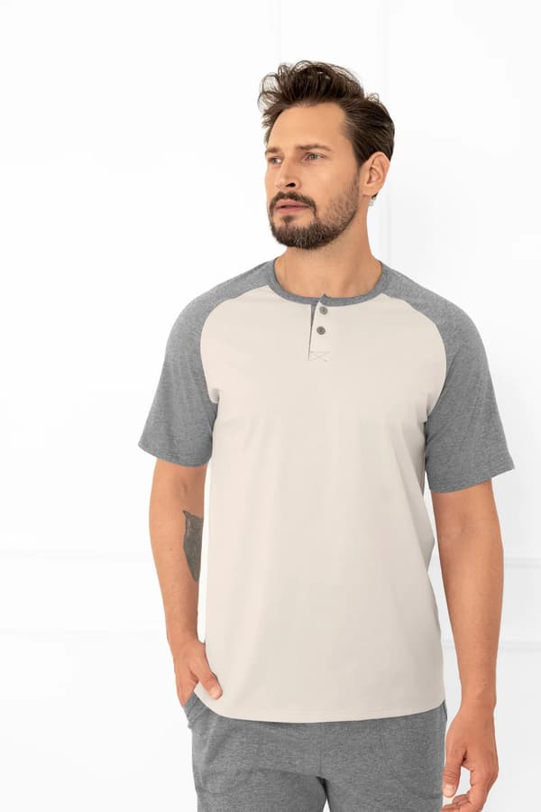 Aleksander herrpyjamas, kortärmade, långbyxor M