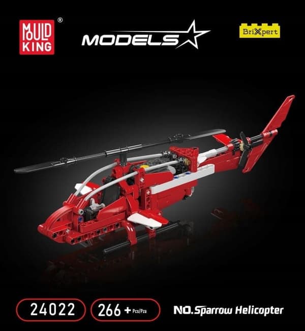 Variksenhelikopteri - Mold King 266 kpl Technic-palikkaa