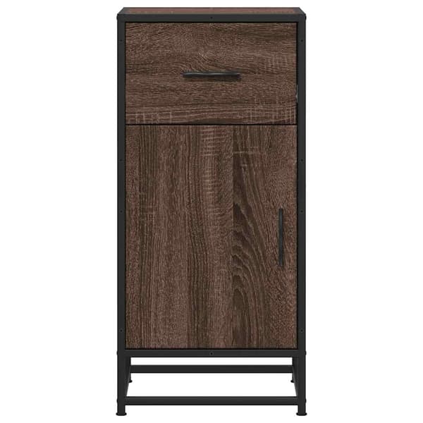 vidaXL skab brunt egetræ 35,5x35x76 cm træbaseret materiale