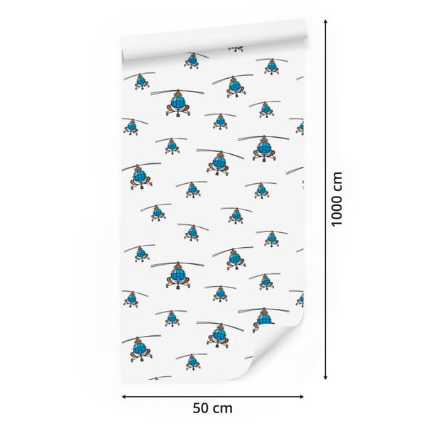 Helikoptertapet til stue og soveværelse 50x1000 cm