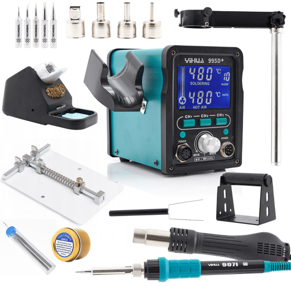 Yihua 995D+ +KIT7 2-i-1 loddestation
