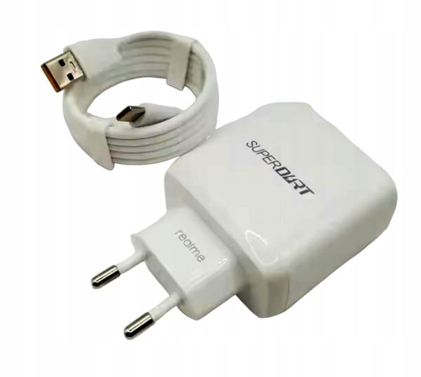 SUPERDART AC-oplader til Realme 6.5A 10V 65W + 2 dedikerede kabler