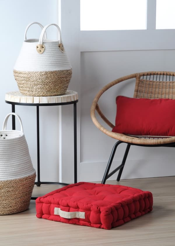 DUO golvkudde 45x45 röd ja