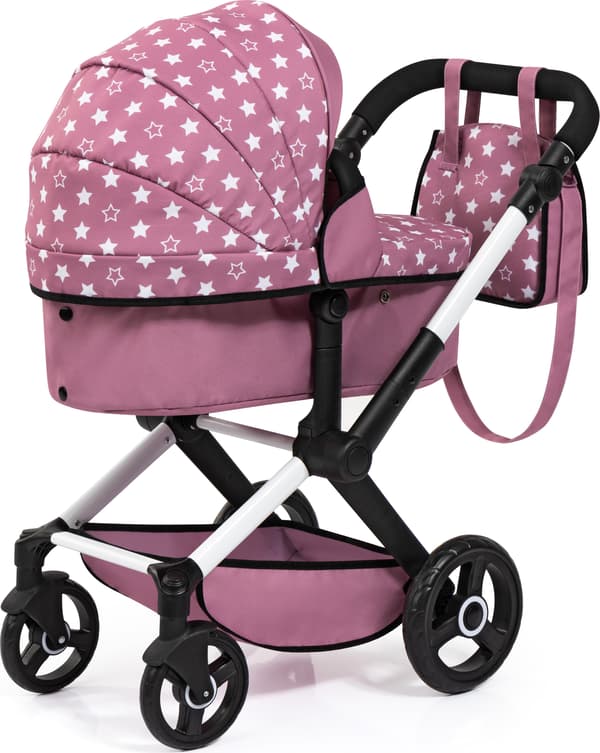 Bayer Design Xeo 2 i 1 dockvagn rosa 17076AB