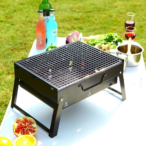 TG71421 Bærbar kulgrill til haven, foldbar, kuffert, camping
