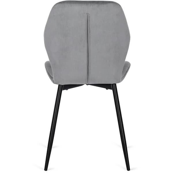 LUCKY Klädd Matstol Grå Sammet Modern Loft