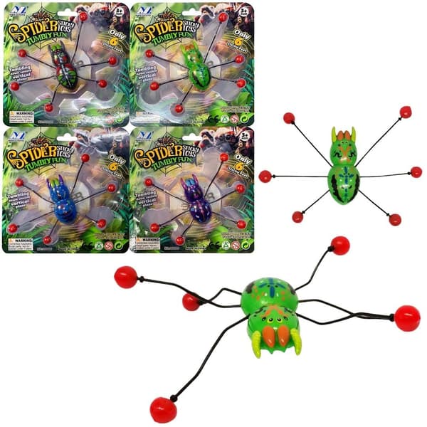 Spindel klättrar nerför glaset MIX