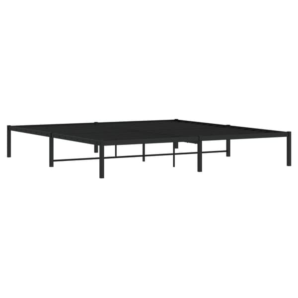 vidaXL metalsengestel sort 200x200 cm