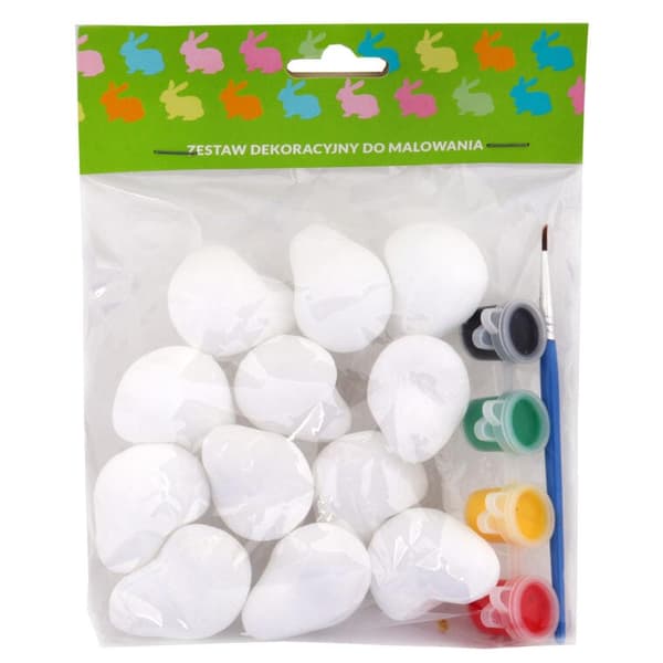 Pastelmalingssæt - Styrofoam kyllingefigurer til børn (12 dele)
