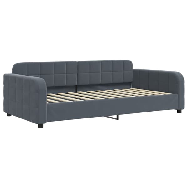 vidaXL Bäddsoffa mörkgrå 90x200 cm sammet