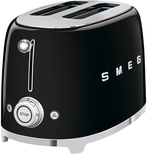 Smeg 50\' Style Black TSF01BLEU brödrost