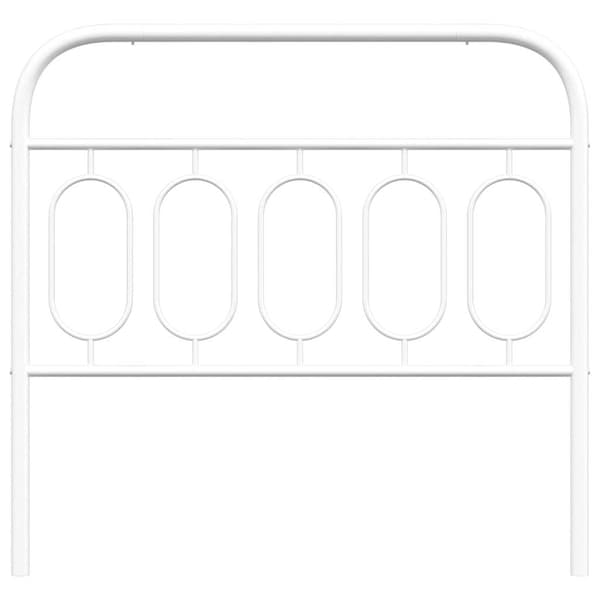 vidaXL metalsengegavl, hvid, 100 cm