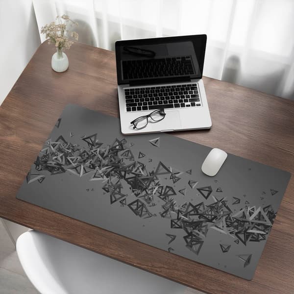 Dekorativ skrivbordsmatta för arbete och studier triangulär kaos 100x50 cm