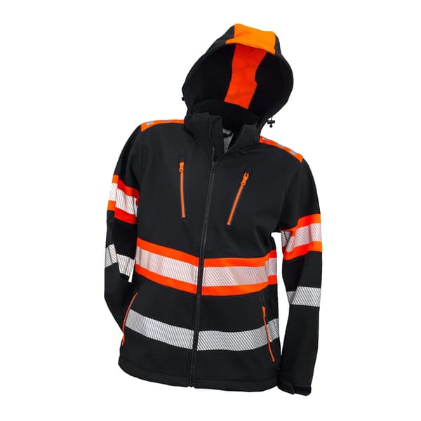 Urgent 931 XL reflekterande orange softshelljacka för utomhusbruk
