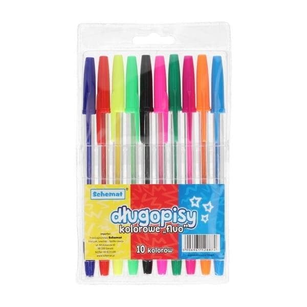 Fluorescerende penne 10 farver