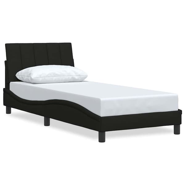 vidaXL sengestel uden madras sort 90x190 cm stof