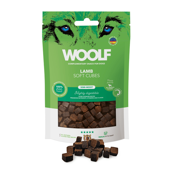 Woolf Soft Cubes Lamm Monoprotein Hundgodis 100g