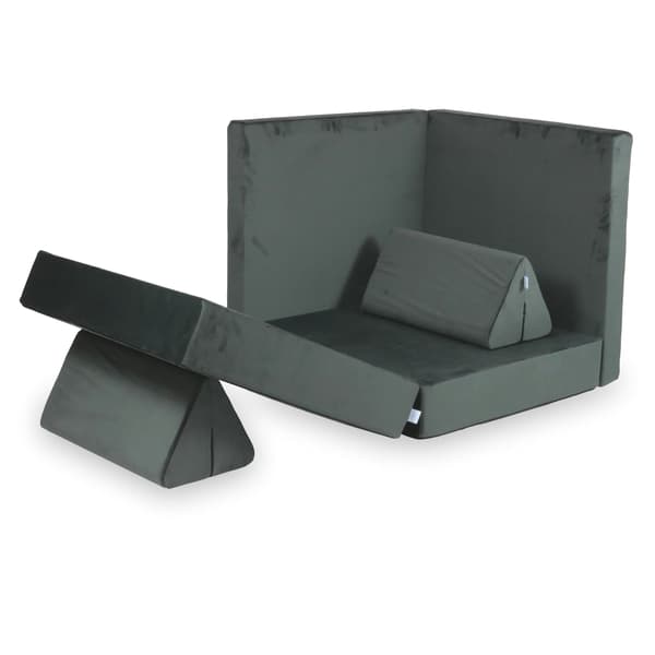 Montessori Comfort sammet grafit leksoffa