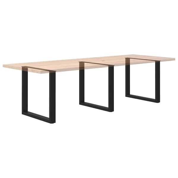 vidaXL sofabordsben, 3 stk., sort, 90x(72-73) cm, stål