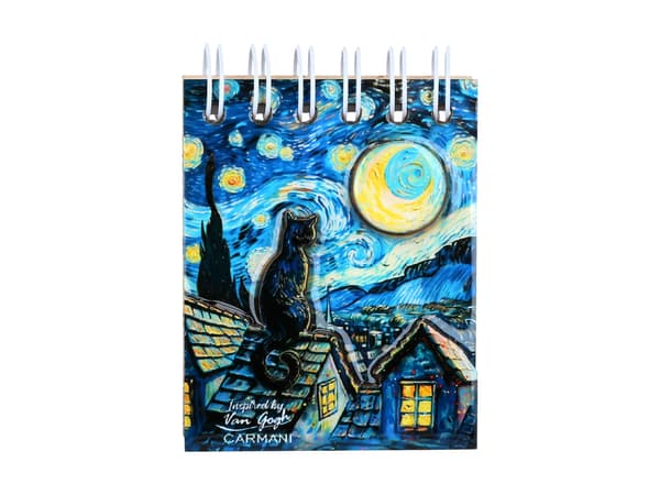 Carmani, magnetisk notesbog 6x9 cm - inspireret af VAN Gogh