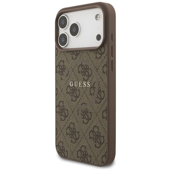 Guess 4G Ring Classic Logo MagSafe-etui til iPhone 17 Pro Max, brunt