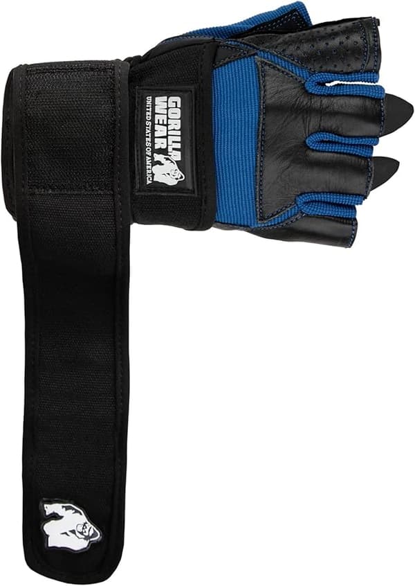 Gorilla Wear Dallas Wrap Handsker 3XL Sort Blå