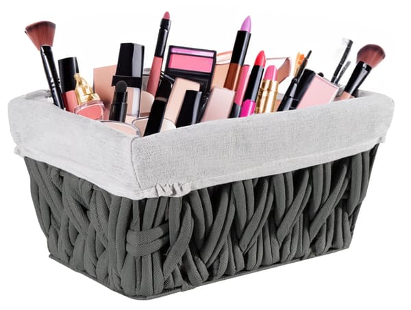 DARLA flätad korg grafitgrå 30x20x15 cm