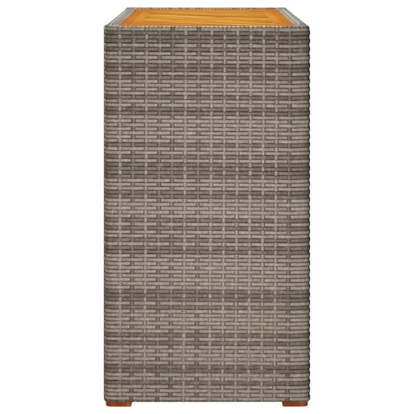 vidaXL Puutarhapöytä puisella kantisella, harmaa, 100x40x75 cm