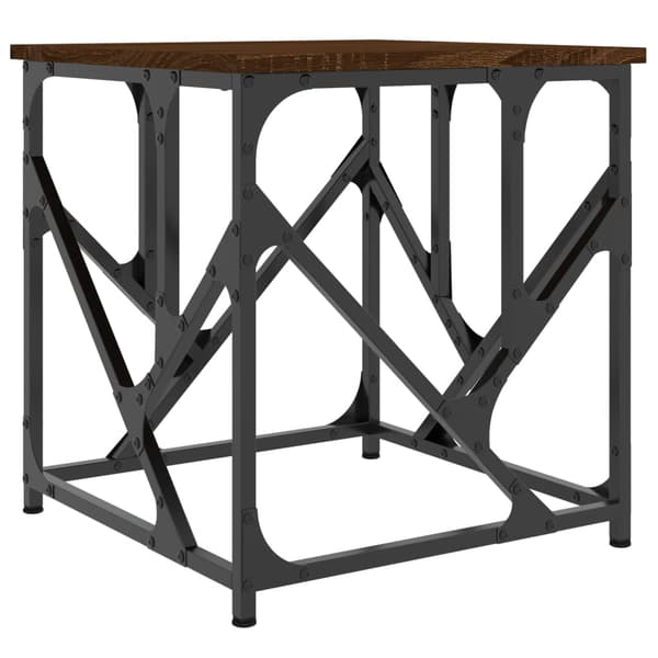 vidaXL sofabord brunt egetræ 45x45x47,5 cm
