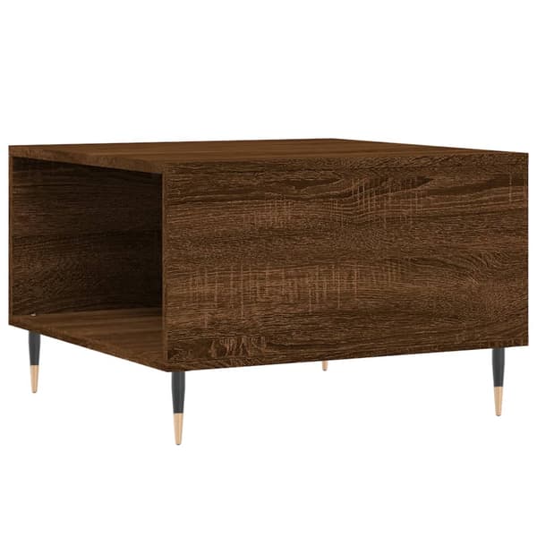 vidaXL sofabord brunt egetræ 55x55x36,5 cm