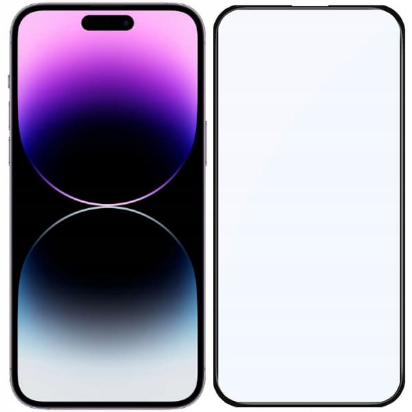 2x Härdat glas för Apple iPhone 14 Pro Max helskärmsskydd 5D glas