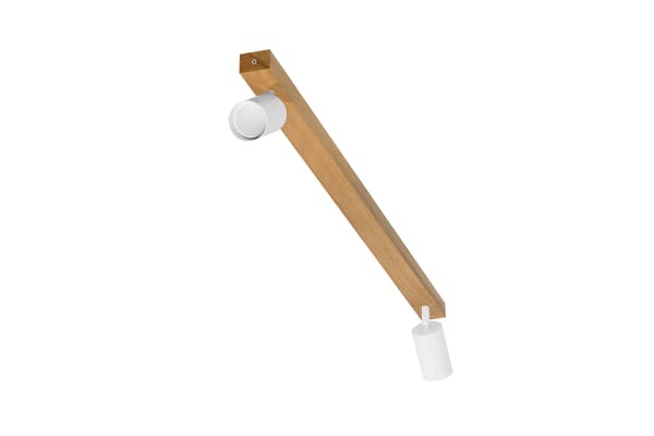 Moderne hvid lampe - 2 x GU10 - L=90 cm