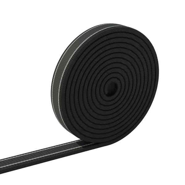 Fleksibel elektrisk samleskinne, 1m, 24VDC, 48VDC, FiberFLEX, Sort