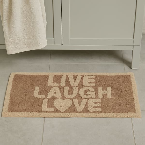 Bomuldstæppe 45x90 cm taupe Chiara