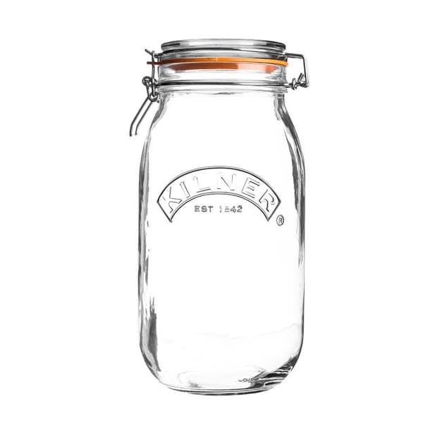 3L rund burk med klipplock / Kilner