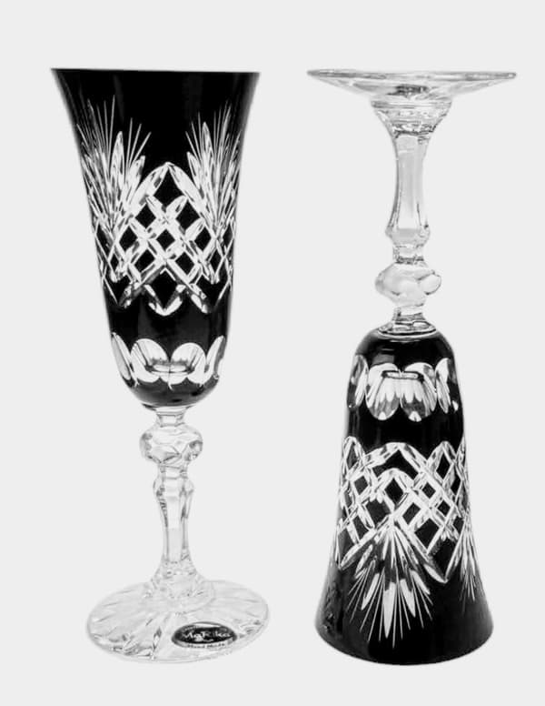 Sorte krystal champagneglas 150 ml Ananas