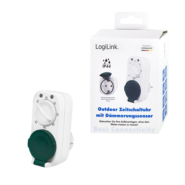 LogiLink IP44 extern skymningstimer programmerare 7 lägen 230