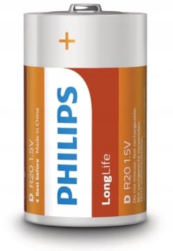 Philips LongLife D-batterier 2 st