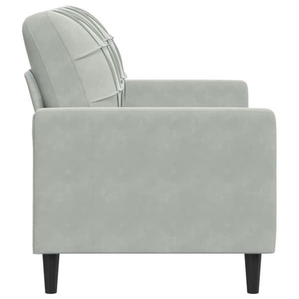 vidaXL 2-sitssoffa ljusgrå 120 cm klädd i sammet