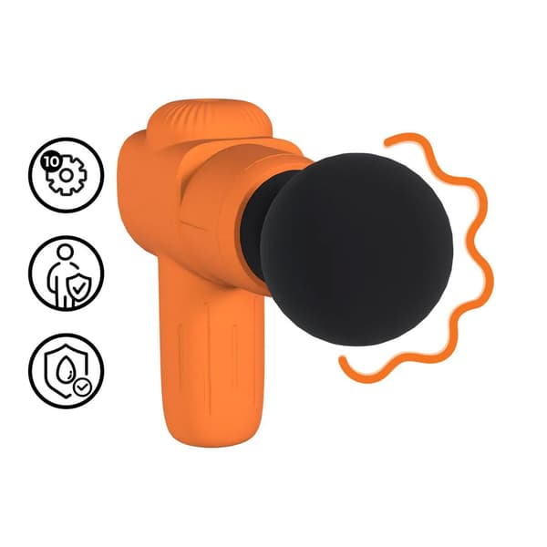 Mini uppladdningsbar Microboost-massageapparat - Orange