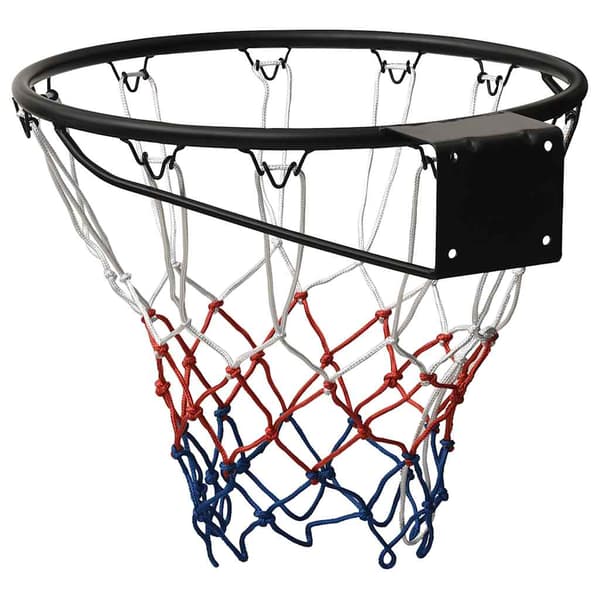 vidaXL basketballkurv sort 45 cm stål