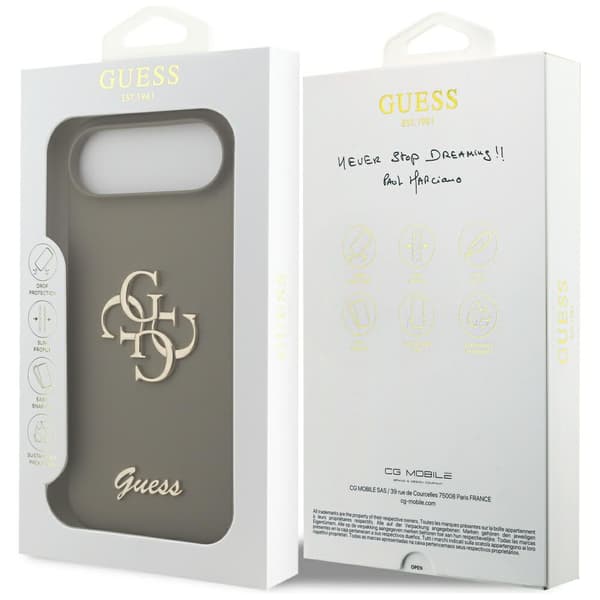 Guess Silikone Stort 4G Script Etui til iPhone Air Brun