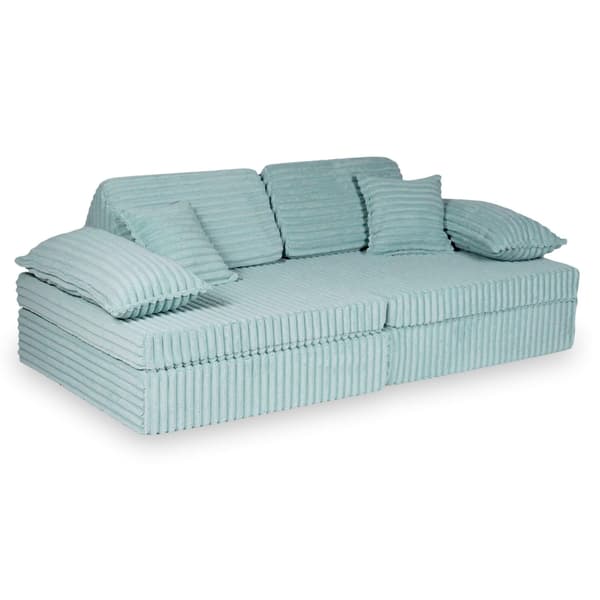 Montessori Premium Waffle Play Sofa Lys Mintgrøn