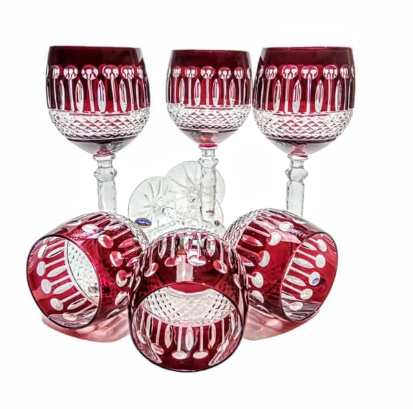 Rubinkristallvinglas 280 ml franska