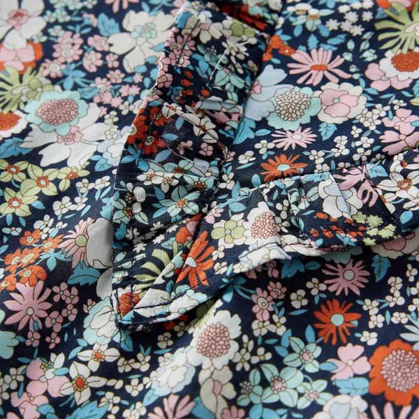 Børnebluse med lange ærmer, mørkeblå, 104
