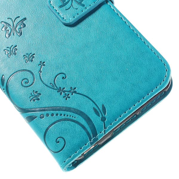 Flip-etui til iPhone 6/6S 4.7, Butterfly, blå
