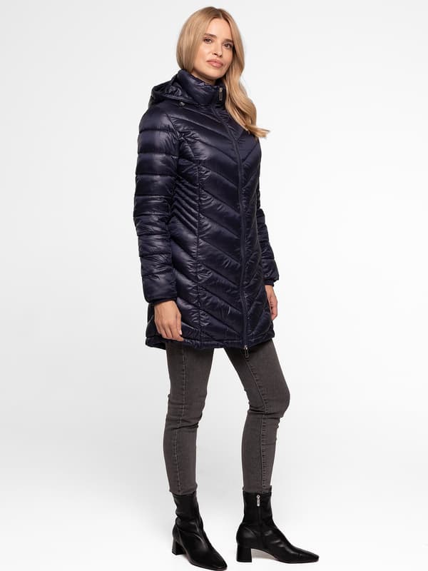 KNÄLÅNG QUILTAD JACKET FÖR DAMMER, ÖVERGÅNGSJACKA