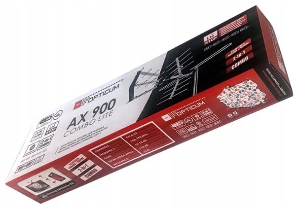 Opticum AX-900 LTE Combo Lite VHF UHF 4K DVB-T2 -antenni